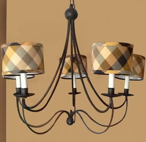 Plaid Pattern Lamps | Designer Fabric Lampshades